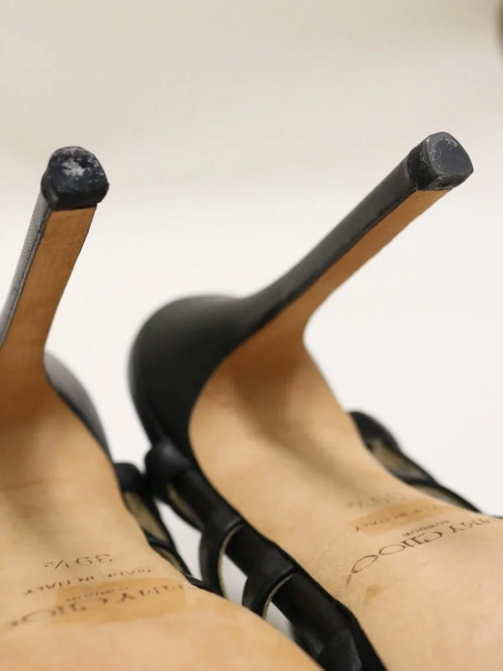 Jimmy Choo Black Size 39.5 Zip Front Pumps